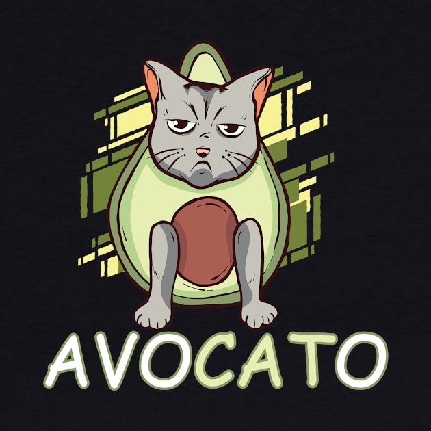 Avogato Avokado Katze Kätzchnen niedlich lustige by RRDESIGN